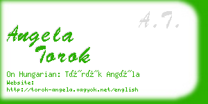 angela torok business card