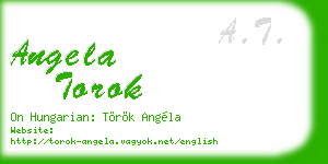 angela torok business card